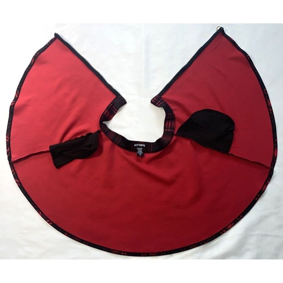 Hot Topic Skater Skirt Red and Black Extra Small Front Zipper - Picture 6 of 9